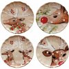 Jídelní souprava Casafina Talíř 27 cm DEER FRIENDS bílá|Linen set 4 ks