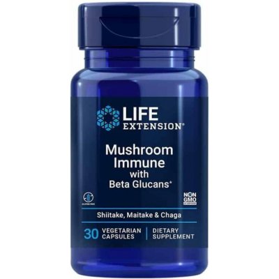 Life Extension Mushroom Immune with Beta Glucans 30 vegetariánských kapslí – Hledejceny.cz