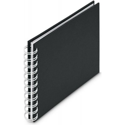 Hama album klasické spirálové FINE ART 18,5x15 cm, 30 stran, nová černá, bílé listy – Hledejceny.cz