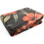 BBK deka z mikrovlákna Hibikus černá/červená 150x200 – Zboží Mobilmania