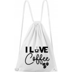 Dobrý triko bavlněný batoh I love coffee Bílá – Hledejceny.cz