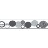 Bordura na zeď IMPOL TRADE D 58-017-5 Samolepící bordura kruhy šedé, rozměr 5 m x 5,8 cm
