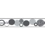 IMPOL TRADE D 58-017-5 Samolepící bordura kruhy šedé, rozměr 5 m x 5,8 cm – Sleviste.cz