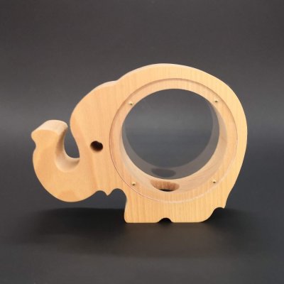 AMADEA Dřevěná kasička ve tvaru slona masivní dřevo 20,5x15,6x4,5 cm – Zboží Mobilmania