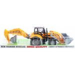 Mix hračky Traktor stavební auto 50 cm nakladač přední + zadní lžíce bagr plast – Zboží Dáma