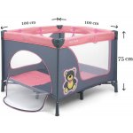 Milly Mally dětská skládací ohrádka 100 x 100 cm Fun Mint Bear – Zboží Dáma