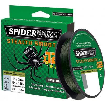 Spiderwire šňůra Stealth Smooth x12 Moss Green 1m 0,13mm 12,7kg