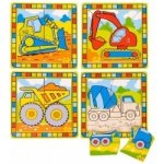 Bigjigs Vkládací puzzle bagr – Sleviste.cz