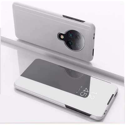 Pouzdro SES Zrdcadlové silikonové flip Xiaomi Poco F2 Pro - stříbrné