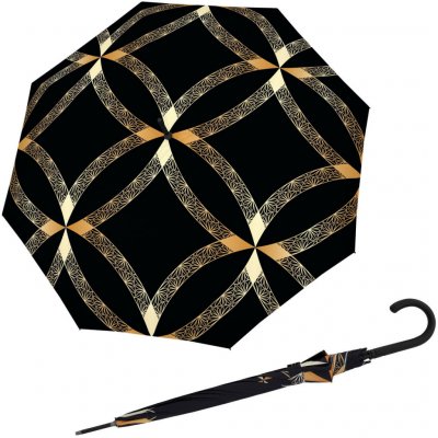 Doppler Fiber Flex Long AC Luxury dámský holový vystřelovací deštník černý – Zboží Mobilmania