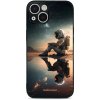 Pouzdro a kryt na mobilní telefon Apple Pouzdro Mobiwear Glossy Apple iPhone 13 - G003G Astronaut na samotce