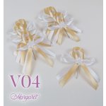Saténové svatební vývazky V04 (Light Gold) – Zboží Dáma