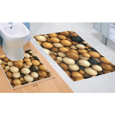 Bellatex 3D FOTOTISK DŘEVĚNÉ KOULE 100x60cm (předložka) + 60x50cm (na WC) – Hledejceny.cz