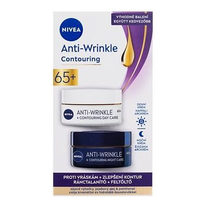 Nivea Anti-Wrinkle + Contouring Duo Pack : denní pleťový krém Anti-Wrinkle Contouring SPF30 50 ml + noční pleťový krém Anti-Wrinkle Contouring 50 ml – Zbozi.Blesk.cz