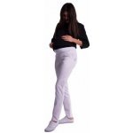Be MaaMaa těhotenské kalhoty s mini těhotenským pásem bílé