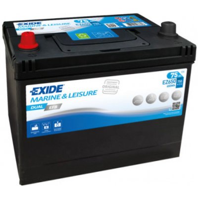 Exide DUAL EFB 12V 75Ah 650A EZ650