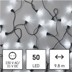 EMOS Vánoční osvětlení 50 LED řetěz 9 8 m šišky,venkovní i vnitřní studená bílá – Hledejceny.cz