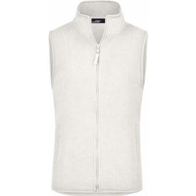 James & Nicholson dámská microfleece vesta bílá – Zboží Mobilmania