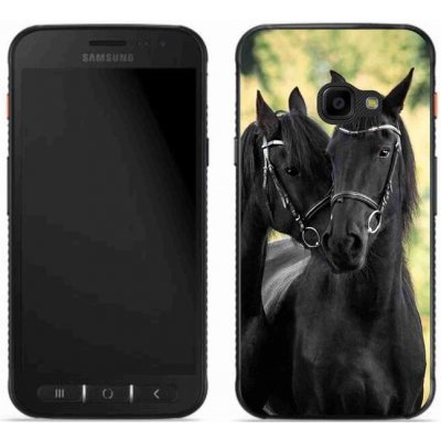 Pouzdro mmCase Gelové Samsung Galaxy Xcover 4S - dva černí koně – Zboží Mobilmania