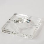 Cigarrenascher Kristallglas/quadratisch 4 Ablagen – Zboží Mobilmania