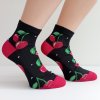 Trepon dámské kotníkové ponožky Třešně černé