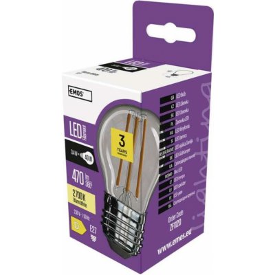 Emos LED žárovka Filament Mini Globe E27 3,4 W 40 W 470 lm teplá bílá – Zboží Mobilmania