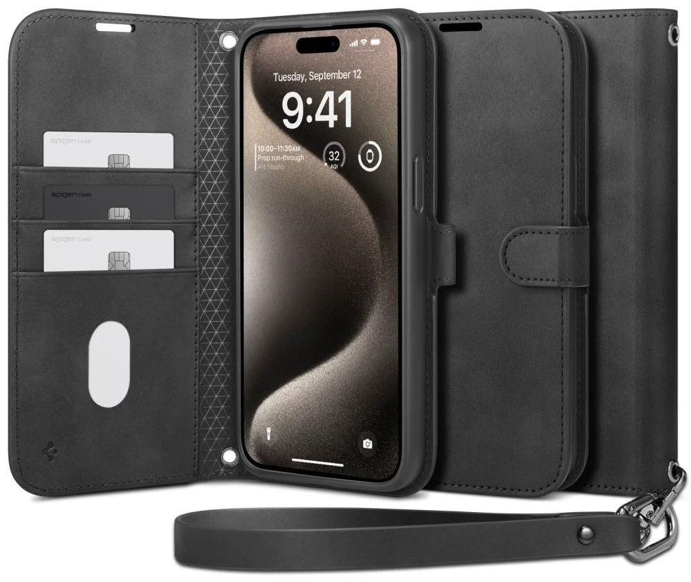 SPIGEN WALLET ”S” IPHONE 15 PRO černé