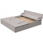 roba Pískoviště s odklápěcí lavicí šedá – Zboží Mobilmania