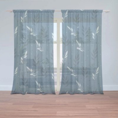 Záclony Modré klásky: 2 ks - 150x250 cm - Sablio – Hledejceny.cz