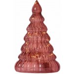 SIRIUS LED svítící stromeček na baterie skleněný, vínový, Ø 13 × 23,5 cm, 3× AA – Hledejceny.cz