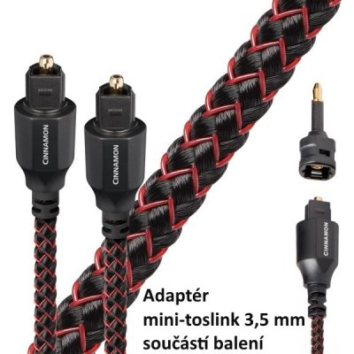 Audioquest Cinnamon Optilink Toslink + 3,5 mm mini adaptér délka 0,75m – Zboží Mobilmania