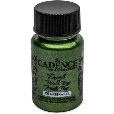 Cadence Dora Metallic akrylová barva metal zelená 50 ml – Zboží Dáma