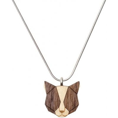 BeWooden Dámský dřevěný přívěsek na krk Grey Cat Pendant AP23 – Zbozi.Blesk.cz