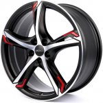 Ronal R62 7,5x17 5x100 ET42 matt black red polished – Hledejceny.cz