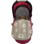 SDS Peřinky do kočárku pro panenky Srdíčka šedá 1x 27x40 cm / 25x20 cm – Zboží Dáma