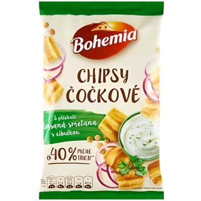 Bohemia Chipsy čočkové s příchutí zakysaná smetana s cibulkou 65 g – Sleviste.cz