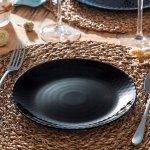 Luminarc JÍDELNÍ KOMPLET ČERNÝ PAMPILLE kulaté talíře nádobí 18 ks – Sleviste.cz