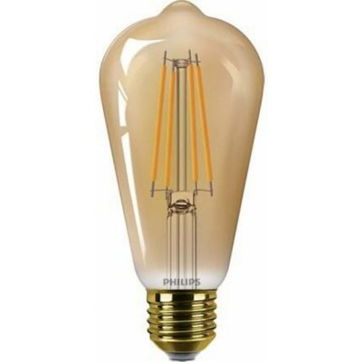 Philips Vintage LED filament žárovka E27 ST64 7W 40W 470lm 1800K nestmívatelná, zlatá