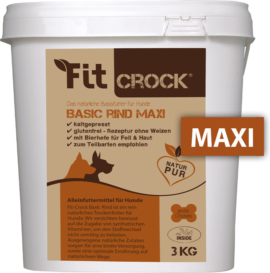 cdVet Fit-Crock Basic Hovězí lisované za studena MAXI 3 kg