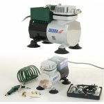 Dedra DED7470 Malířská sada s mini-kompresorem 300W, airbrush + pistole, hadice – Sleviste.cz
