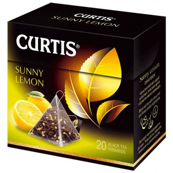 Curtis černý čaj Sunny Lemon pyramidové sáčky 20 x 1.7 g