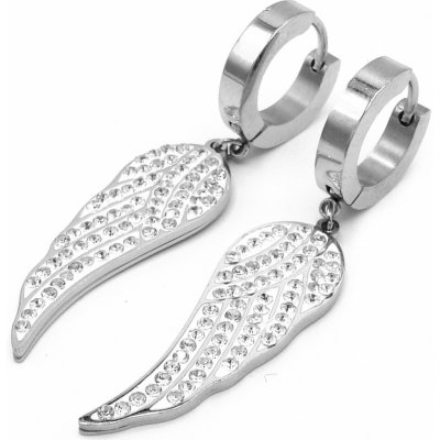 Steel Jewelry náušnice andělská křídla z chirurgické oceli NS231060