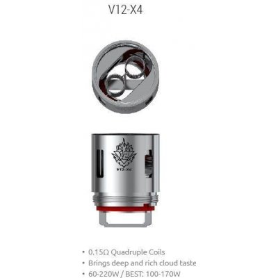 SMOK V12-X4 žhavící hlava pro TFV12 kanthal 0,15ohm – Hledejceny.cz