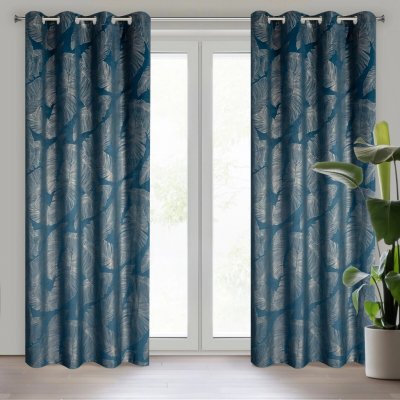 Limited Collection ZATEMŇOVACÍ ZÁVĚS NA KROUŽCÍCH LIMITED COLLECTION MUSA2 140X250 CM TMAVĚMODRÁ – Hledejceny.cz