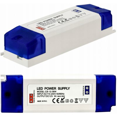 BERGE Zdroj pro LED nábytek 12V - 36W - 3A - IP20 PS-ME-12V-36W – Sleviste.cz