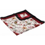 hedvábný šátek s potiskem bílý s vínovou – Sleviste.cz