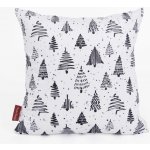 MKLuzkoviny.cz Vánoční Velvet Smrčky a jedličky 40 x 40 cm – Sleviste.cz