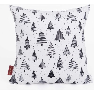 MKLuzkoviny.cz Vánoční Velvet Smrčky a jedličky 40 x 40 cm – Sleviste.cz