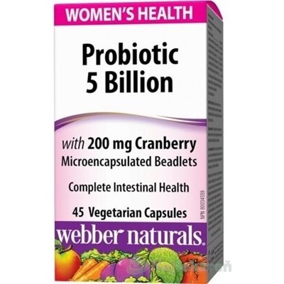 Webber Naturals Probiotic 5 miliárd pro ženy 45 kapslí – Hledejceny.cz