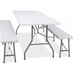 SPRINGOS GF0099 Pivní set pro 8 osob, 180x75 cm, bílý – Hledejceny.cz